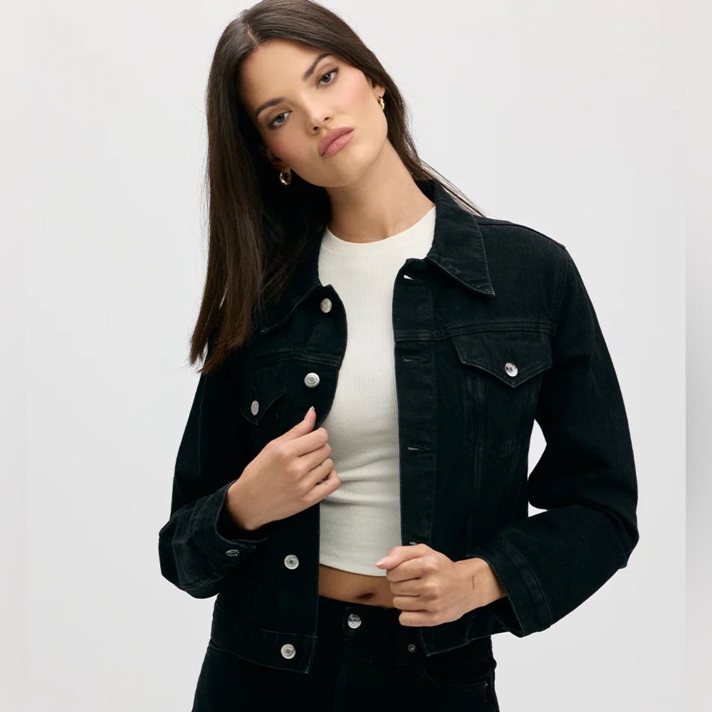 NWT Etica Pixie Jacket - Onyx black denim jacket